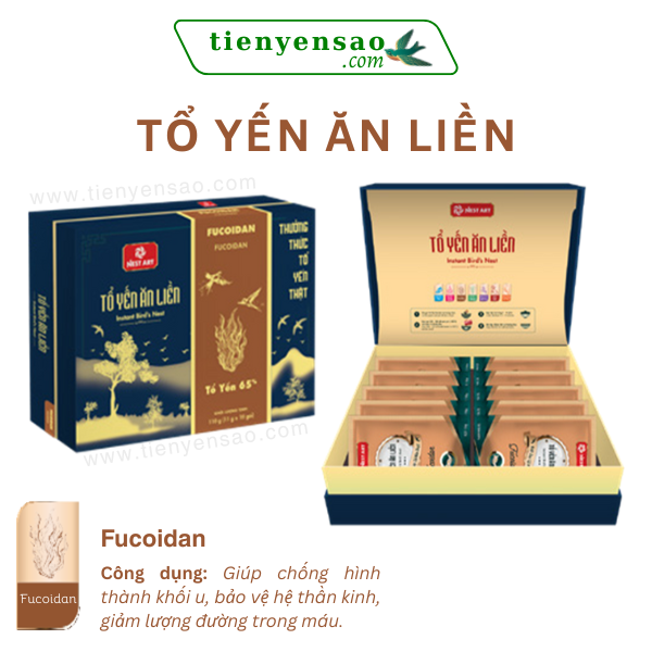 Tổ Yến Ăn Liền Fucoidan Yến Sào Nha Trang mẫu mới Tổ Yến Ăn Liền Fucoidan Yến Sào Nha Trang mẫu mới