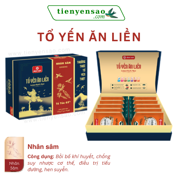 Tổ Yến Ăn Liền Gold Nhân Sâm mẫu mới Tổ Yến Ăn Liền Gold Nhân Sâm mẫu mới