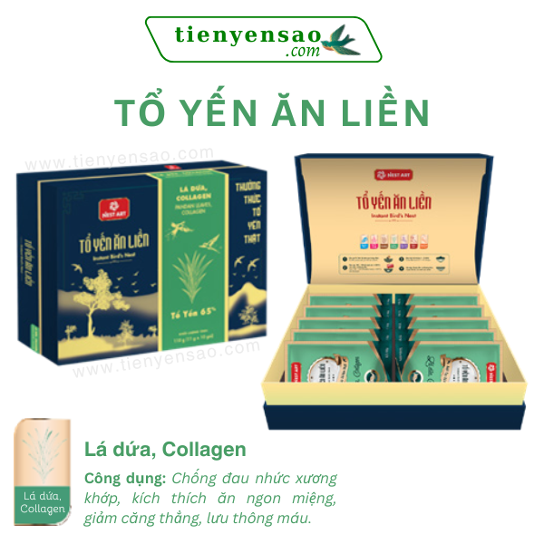 Tổ Yến Ăn Liền Lá Dứa Yến Sào Nha Trang mẫu mới Tổ Yến Ăn Liền Lá Dứa Yến Sào Nha Trang mẫu mới