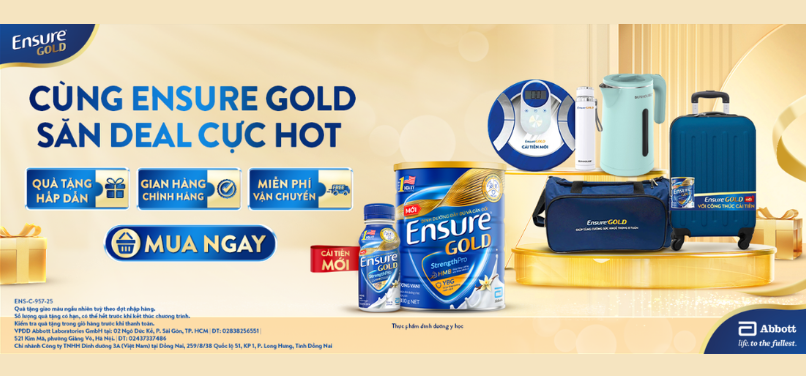 sữa ensure gold chương trình khuyến mãi